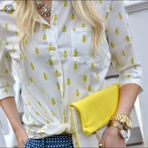 Merona fun pineapple print casual shirt - Picture 2 of 3